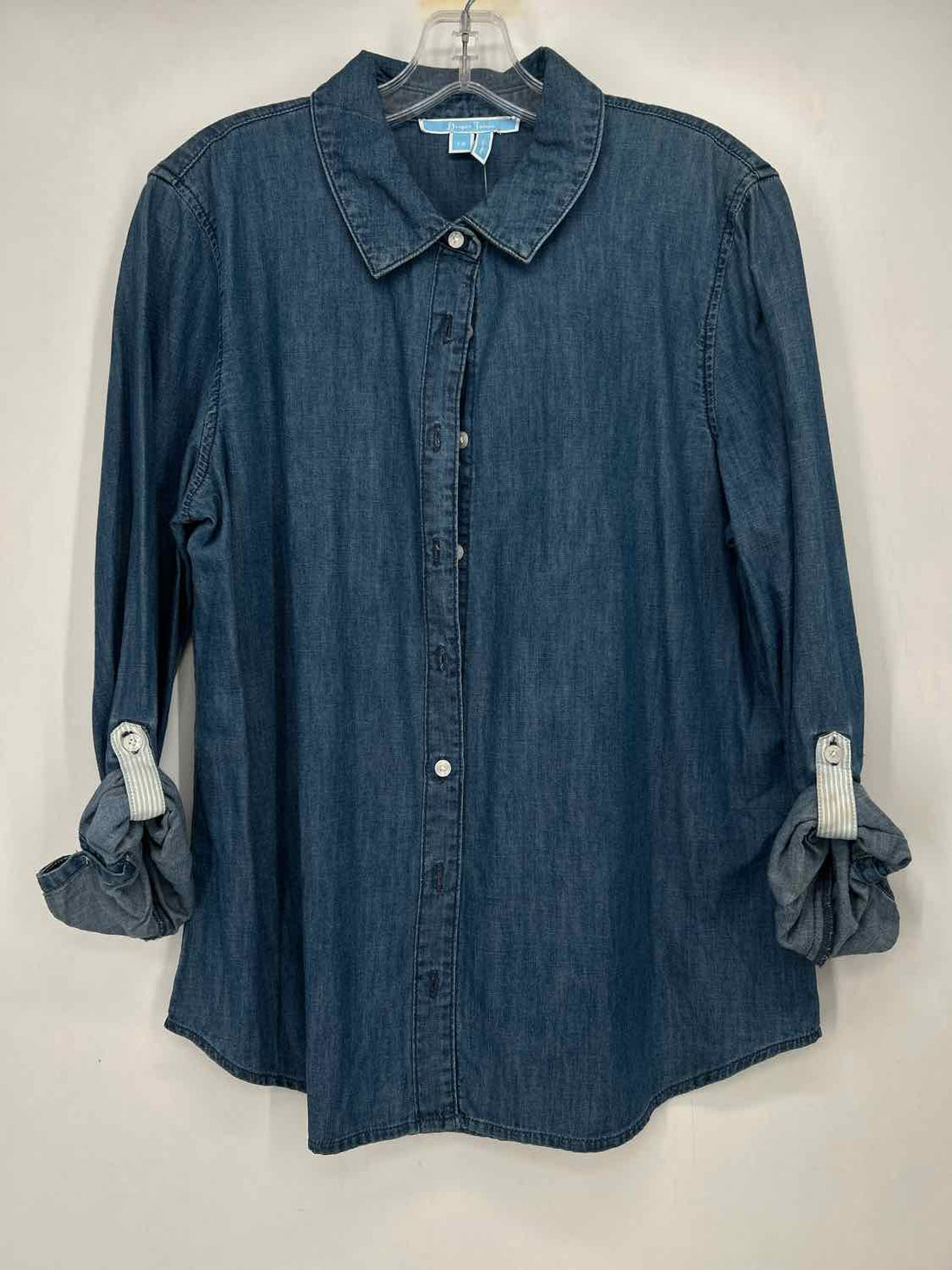 Draper James Size 12 Chambray Long Sleeve