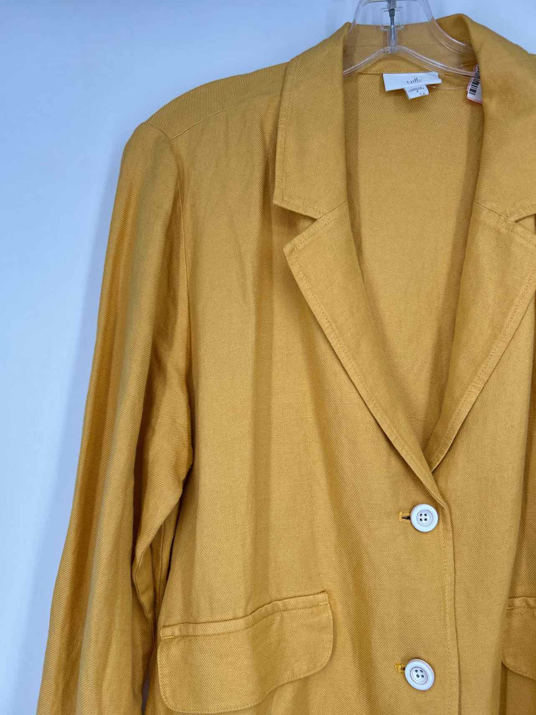 J Jill Size S Yellow Linen/Rayon Blazer
