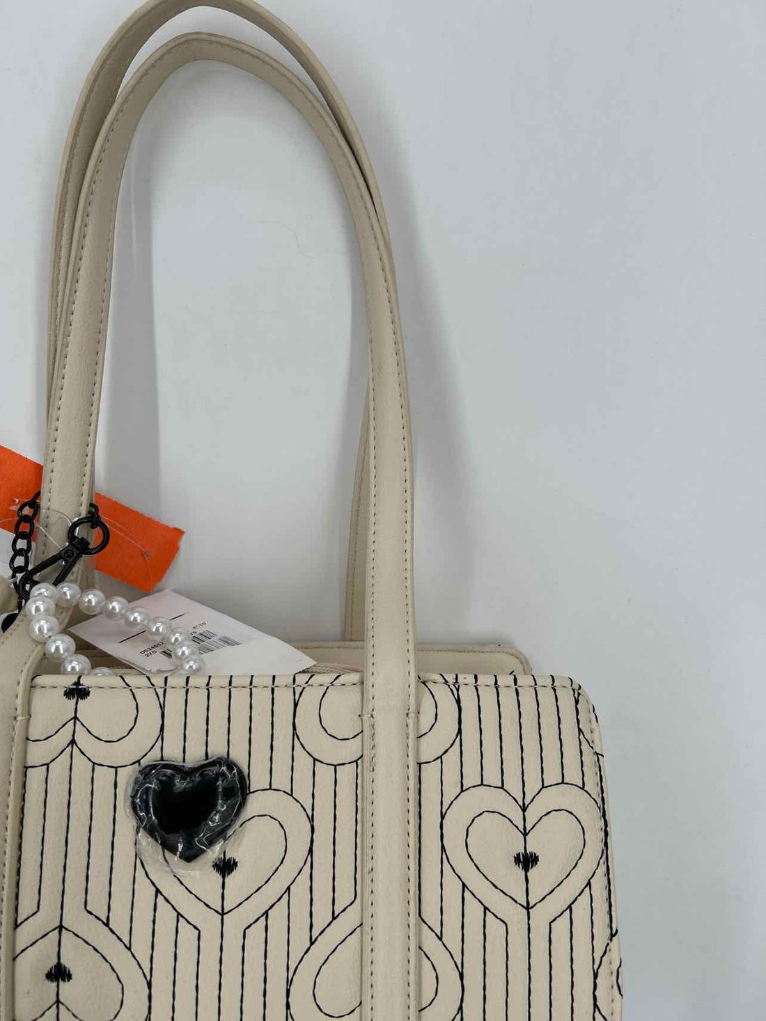 Luv Betsey Beige & Black Faux Leather NWT Shoulder
