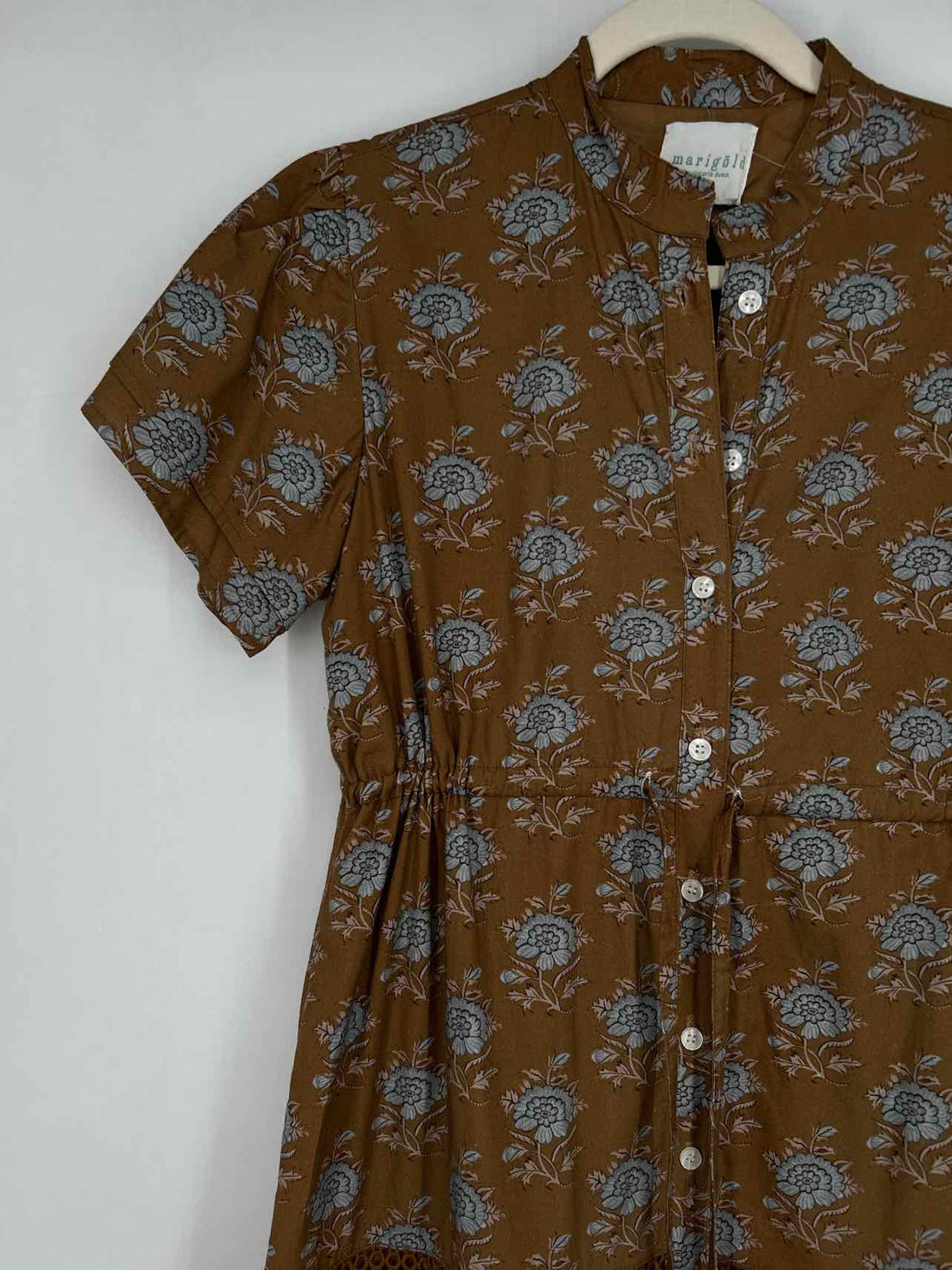 Marigold by Victoria Dunn S Brown & Blue Floral New Boutique Dress