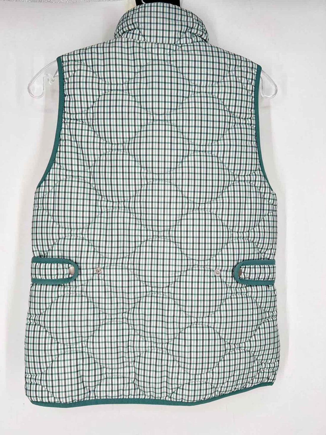 J Crew Size XS White & Teal Print Vest
