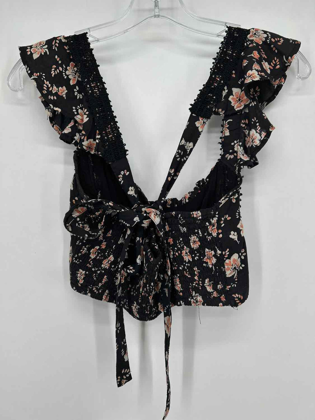 Free People Size 4 Black Floral 2 PC Dress