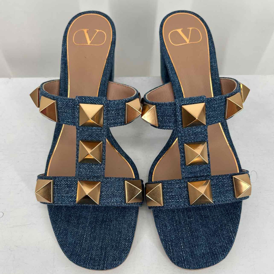 Valentino Women Size 38 Denim New In Box Denim & Leather LUXURY