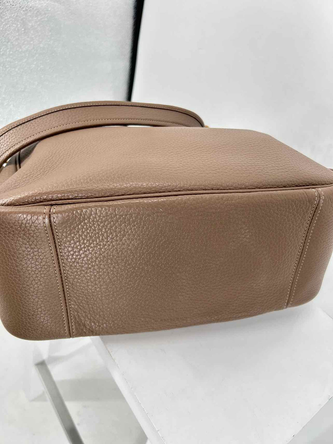 Coach Dark stone Pebbled Leather Like New Crossbody