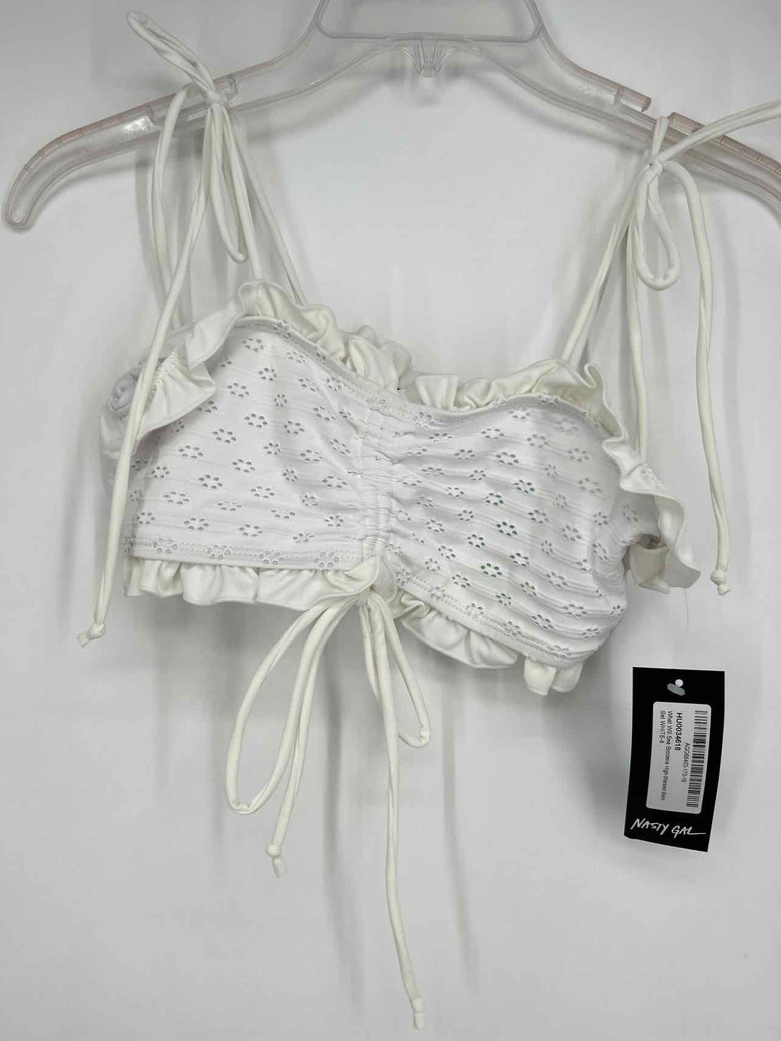 Nasty Gal Size 4 White NWT Swimsuit 2 Piece