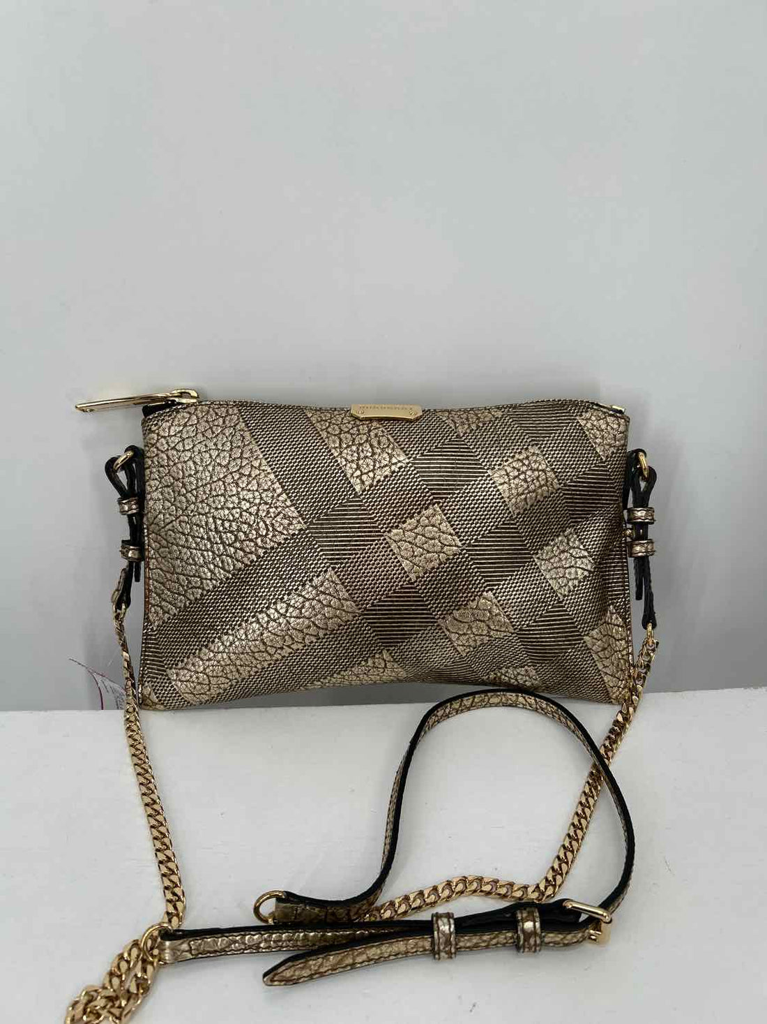 Burberry Gold Genuine Leather LUXURY