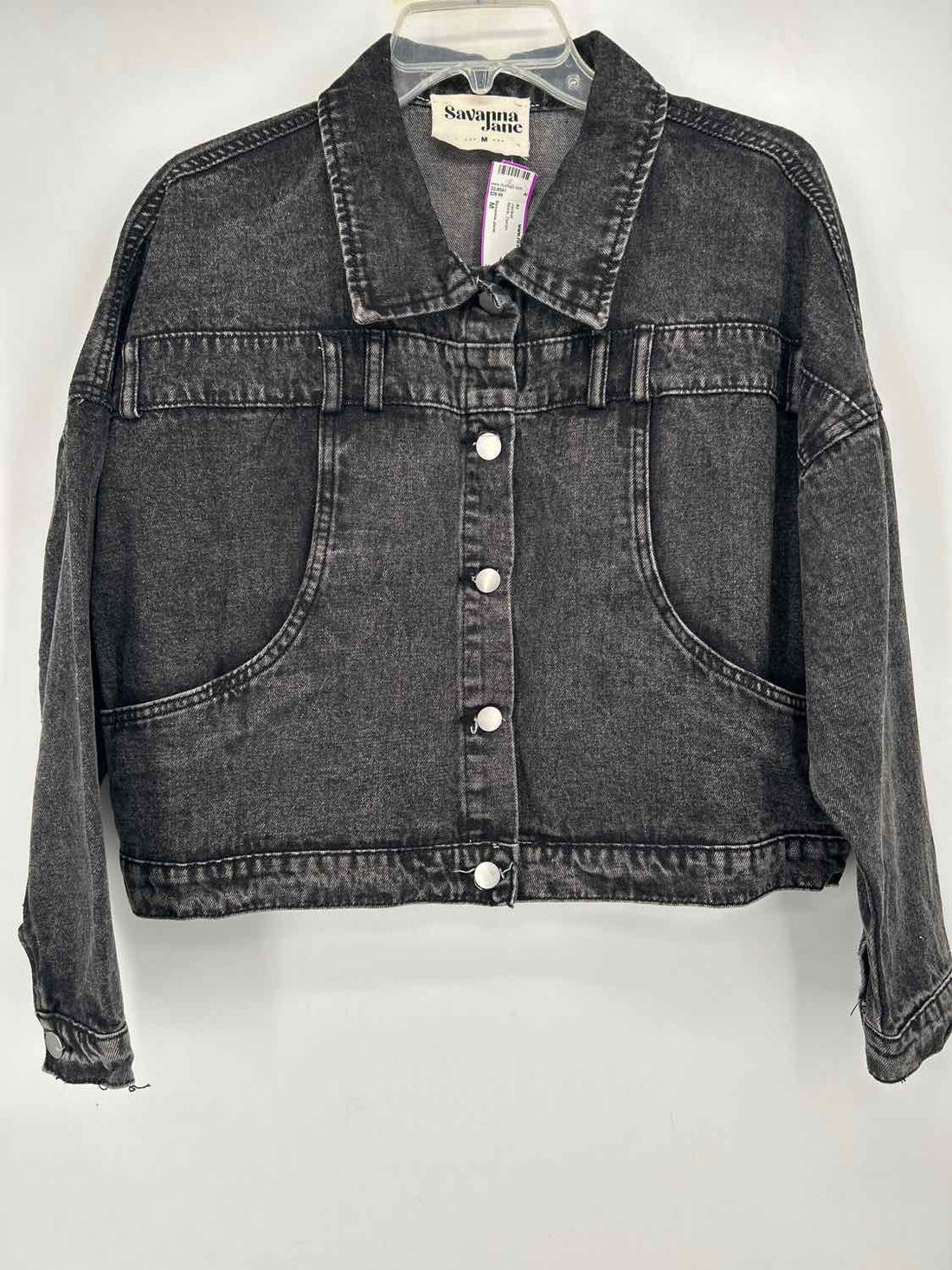 Savanna Jane Size M Black Denim Jacket