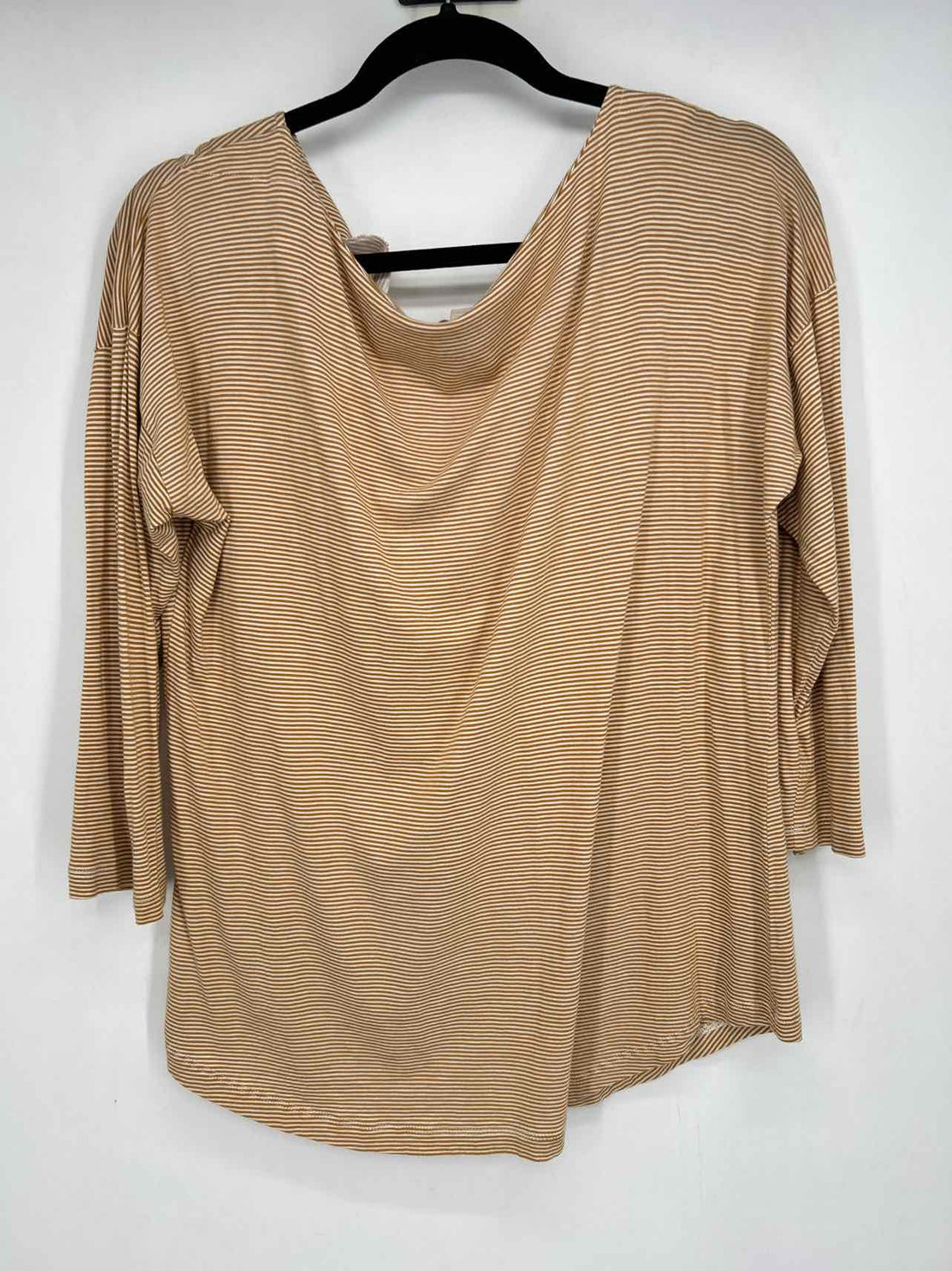 Banana Republic Size L Mustard & White Striped Long Sleeve