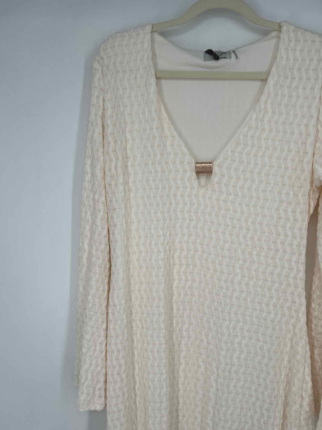Dress Forum L Ivory Textured New Boutique Dress