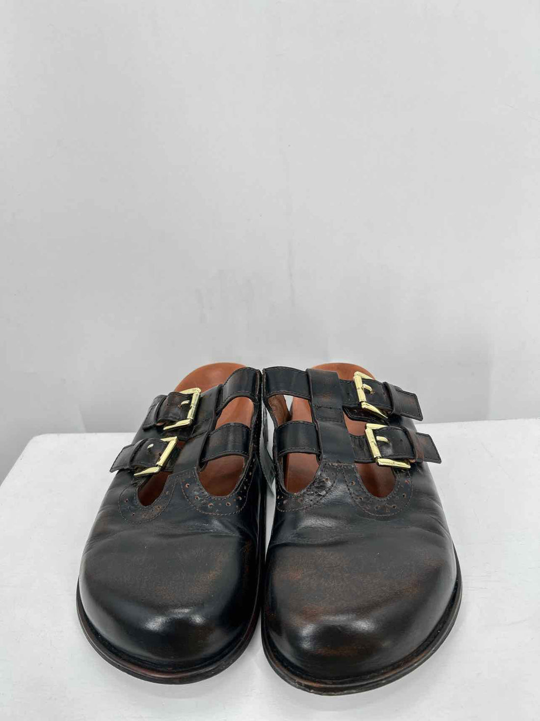Free People Women Size 7.5 Black Leather Mules