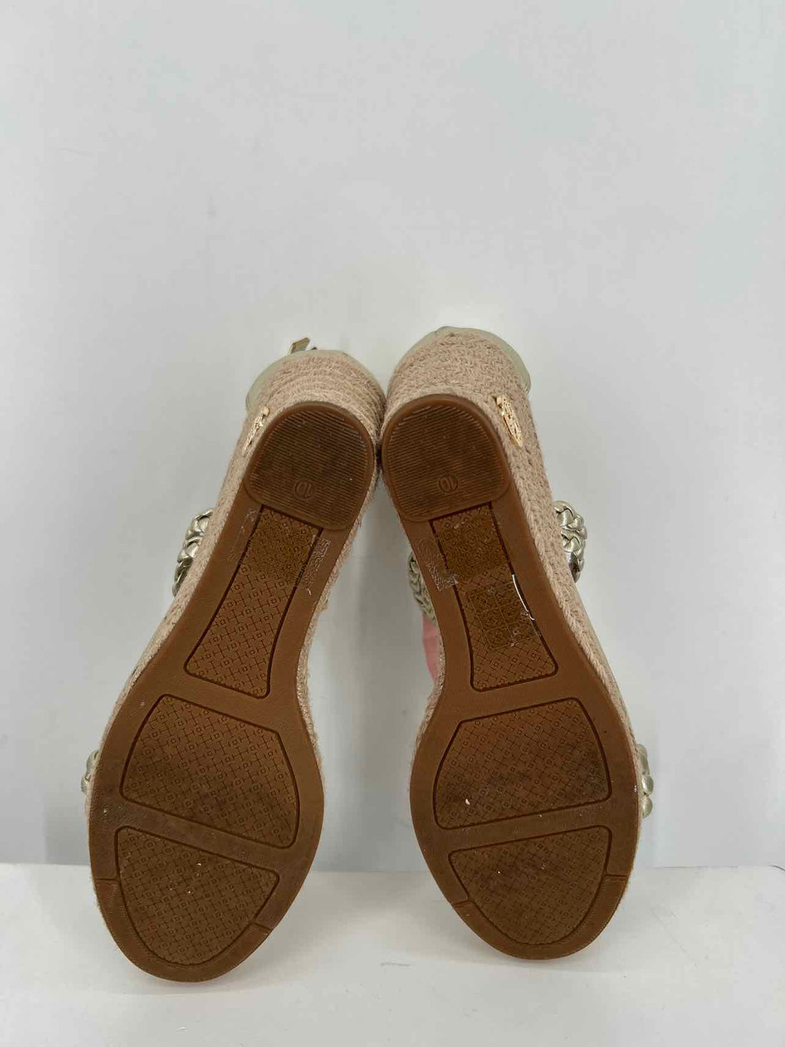 Tory Burch Women Size 10 Gold Espadrilles Wedges