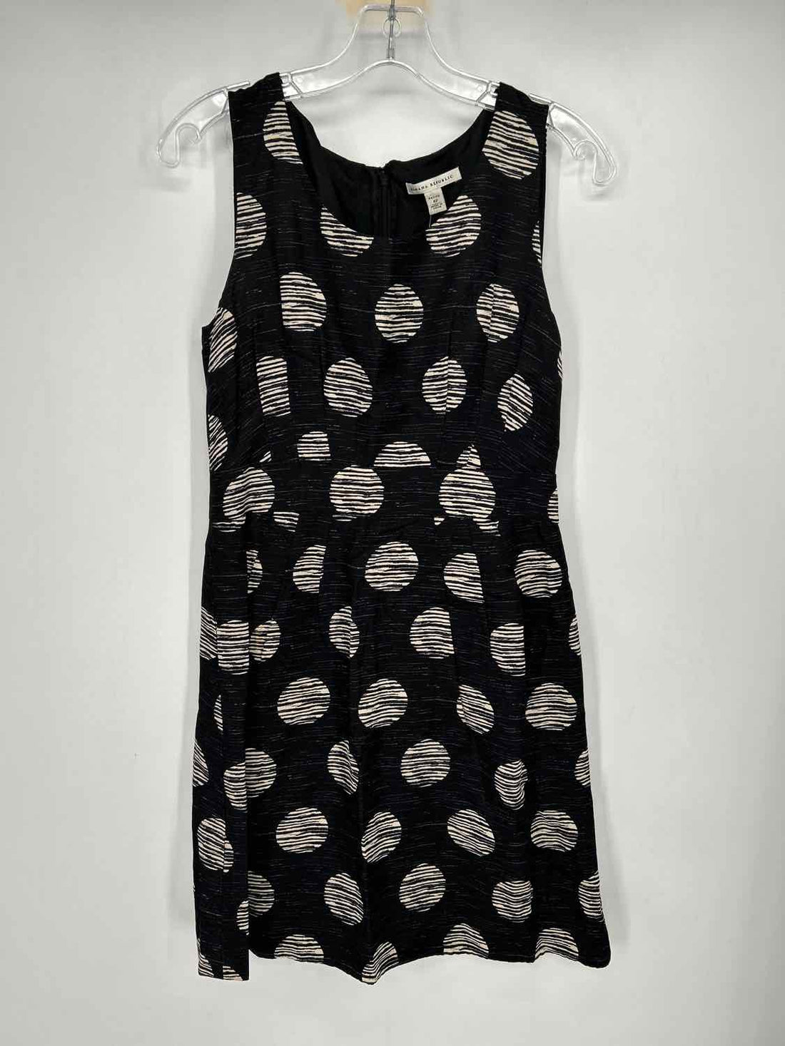 Banana Republic Size 4P Black Print Vintage Dress