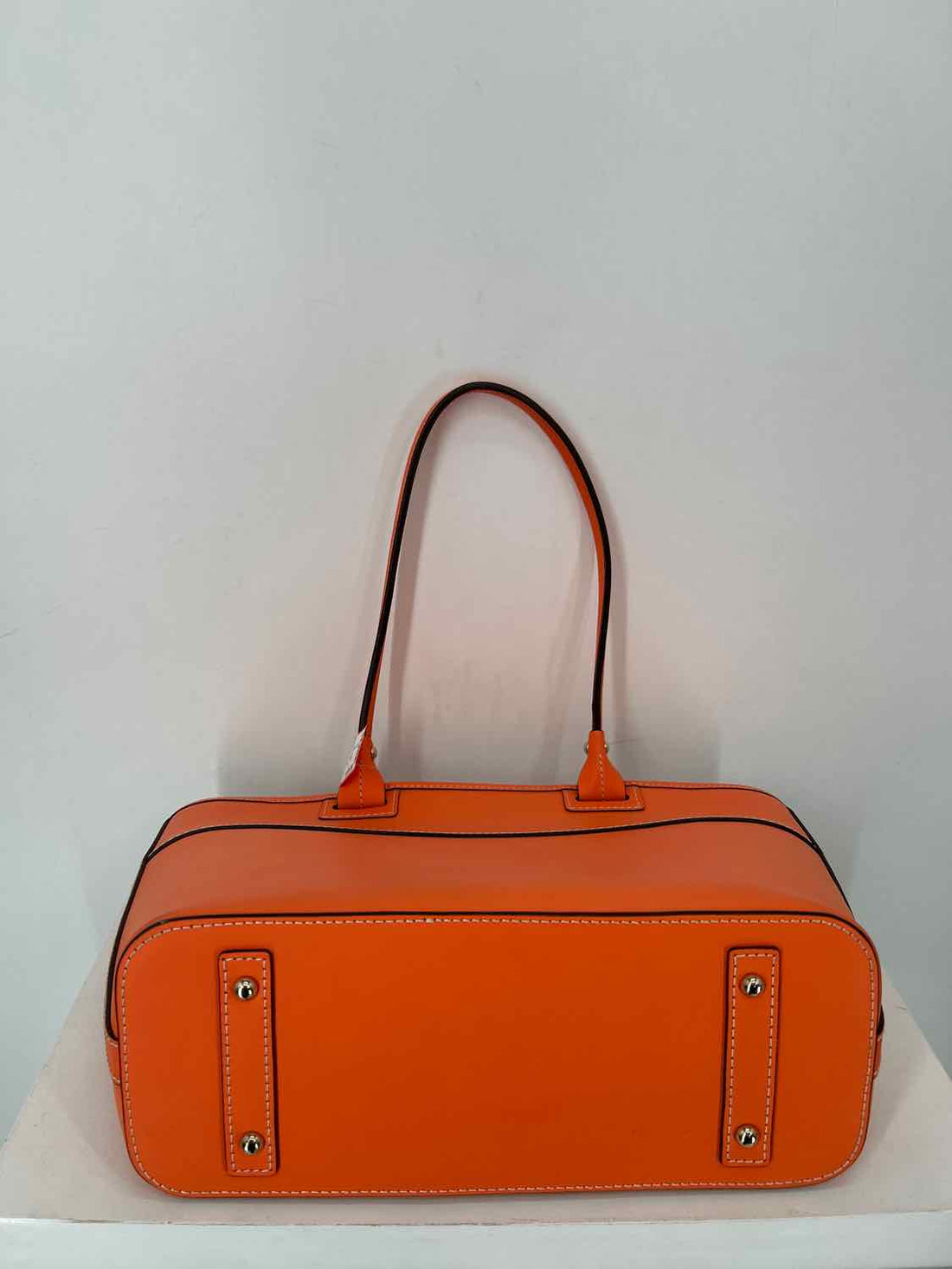 Dooney & Bourke Beakon Zip Neon Orange Genuine Leather Tote