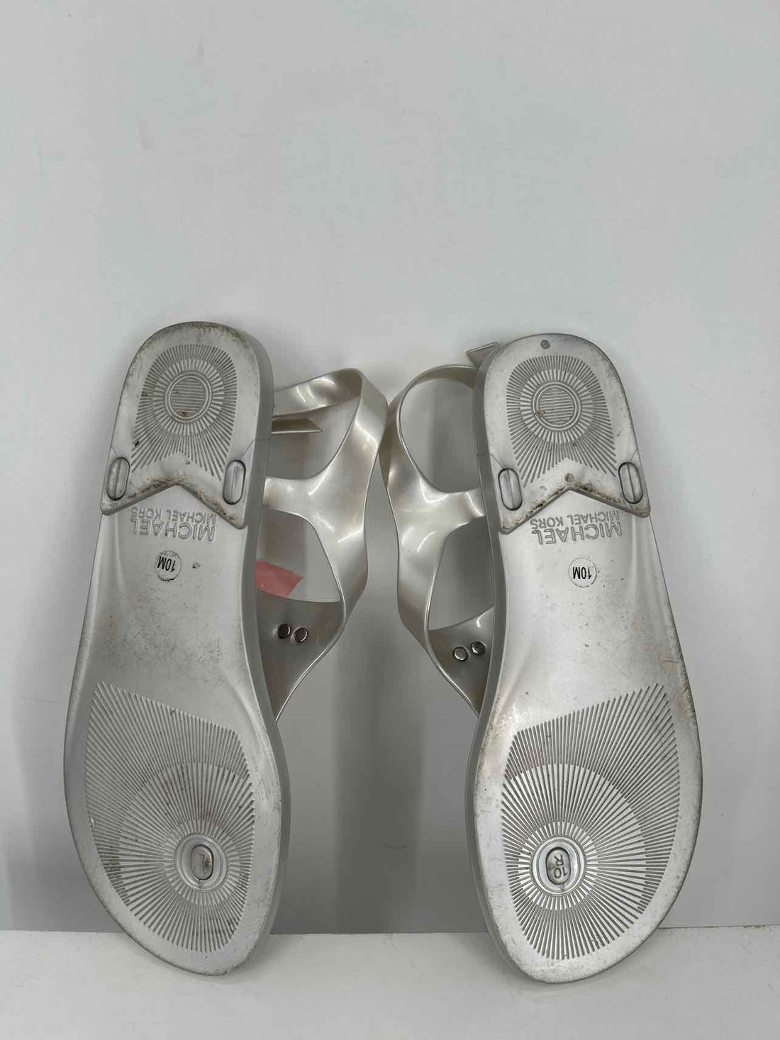 Michael Kors Women Size 10 Silver Jelly Sandals