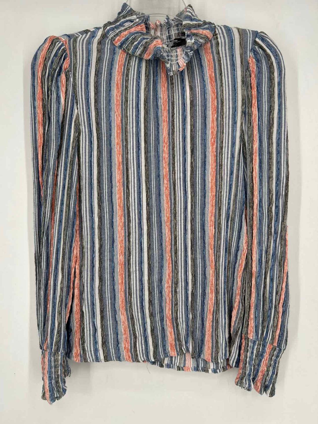 Frnch Size S Blue & Orange Striped Long Sleeve