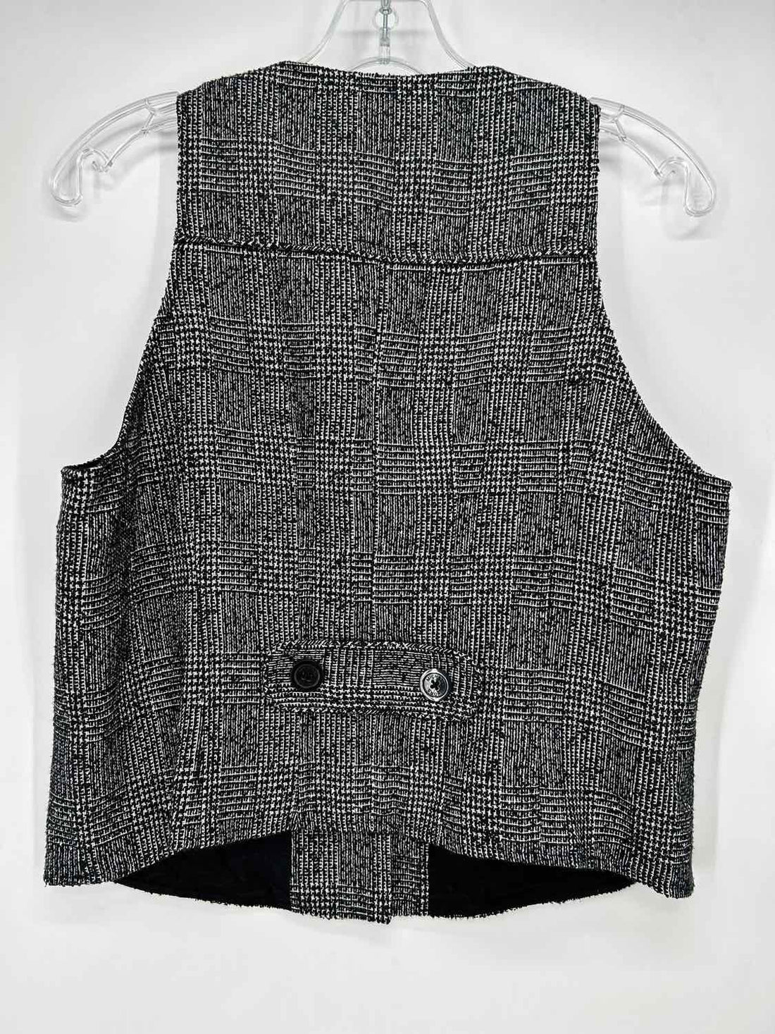 Michael Kors Size 10 Black & White Tweed Vest