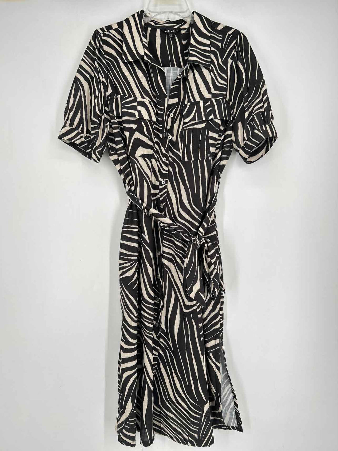 Nicole Miller Size 16 Green Print Dress