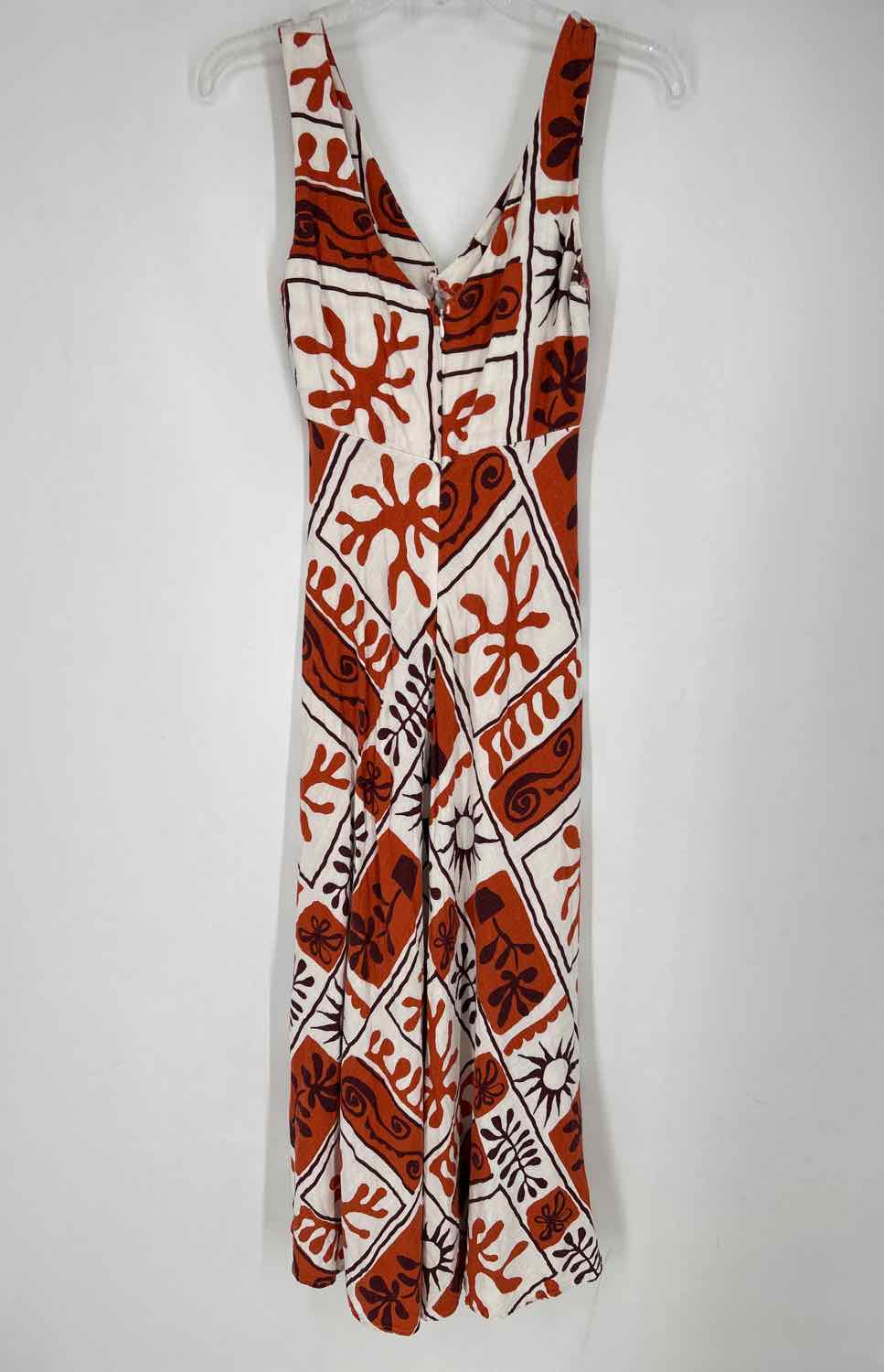 Paper Heart Size S Orange & White Print Dress