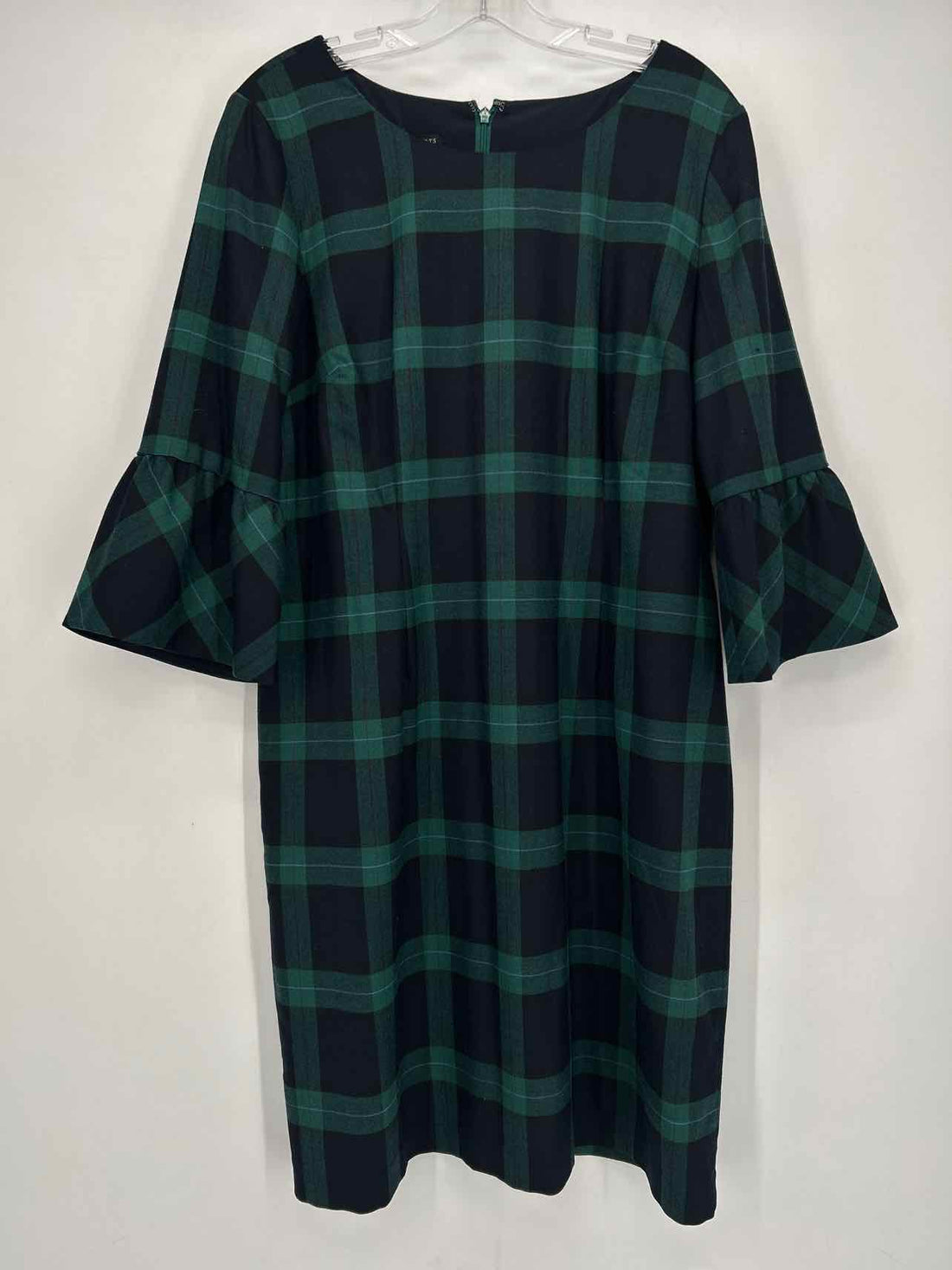 Talbots Size 16P Green & Navy Plaid NWT Dress
