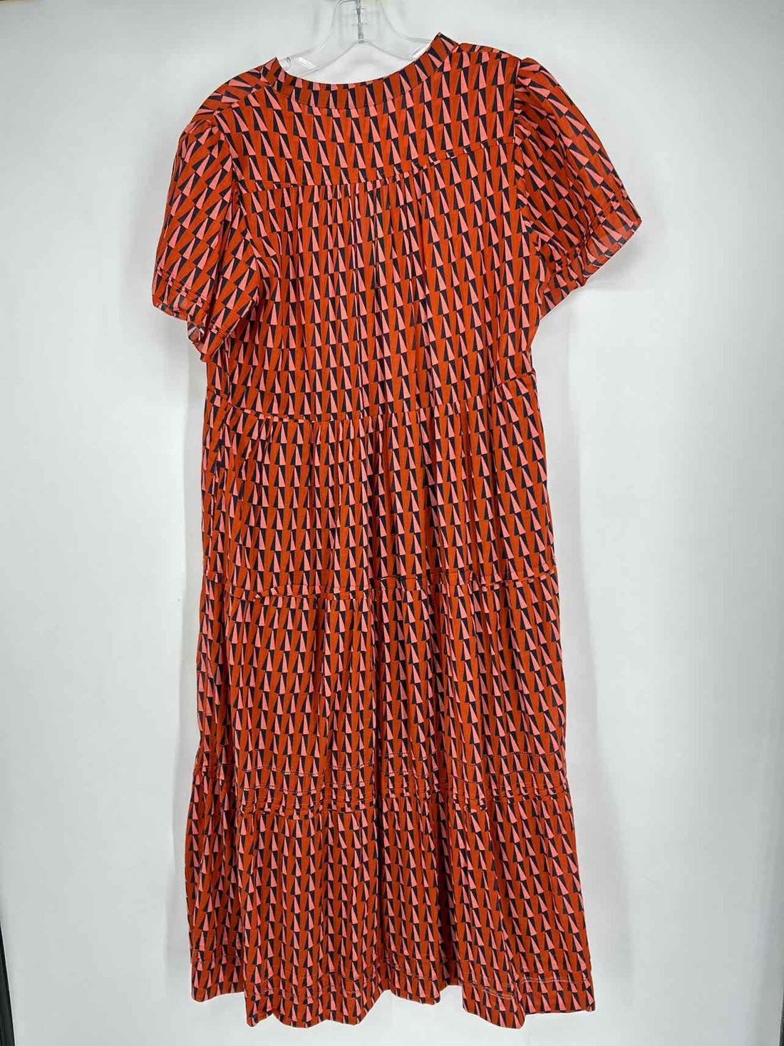 Trovata Size M Burnt Orange Print Dress