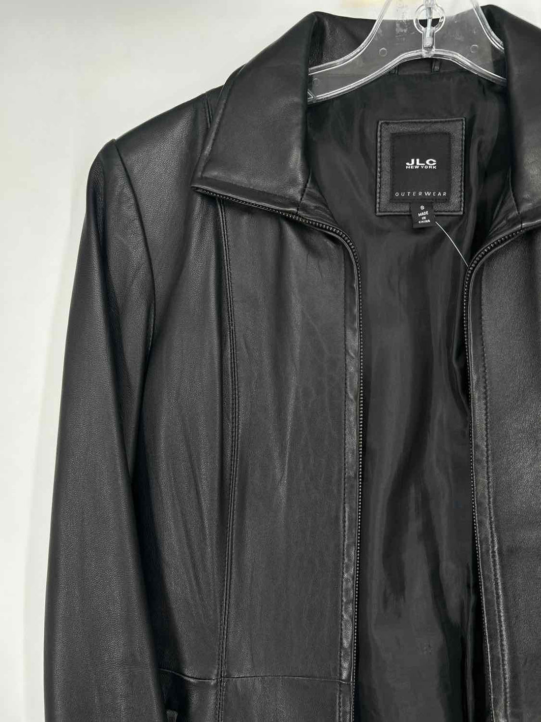 JLC Size S Black Leather Vintage Jacket