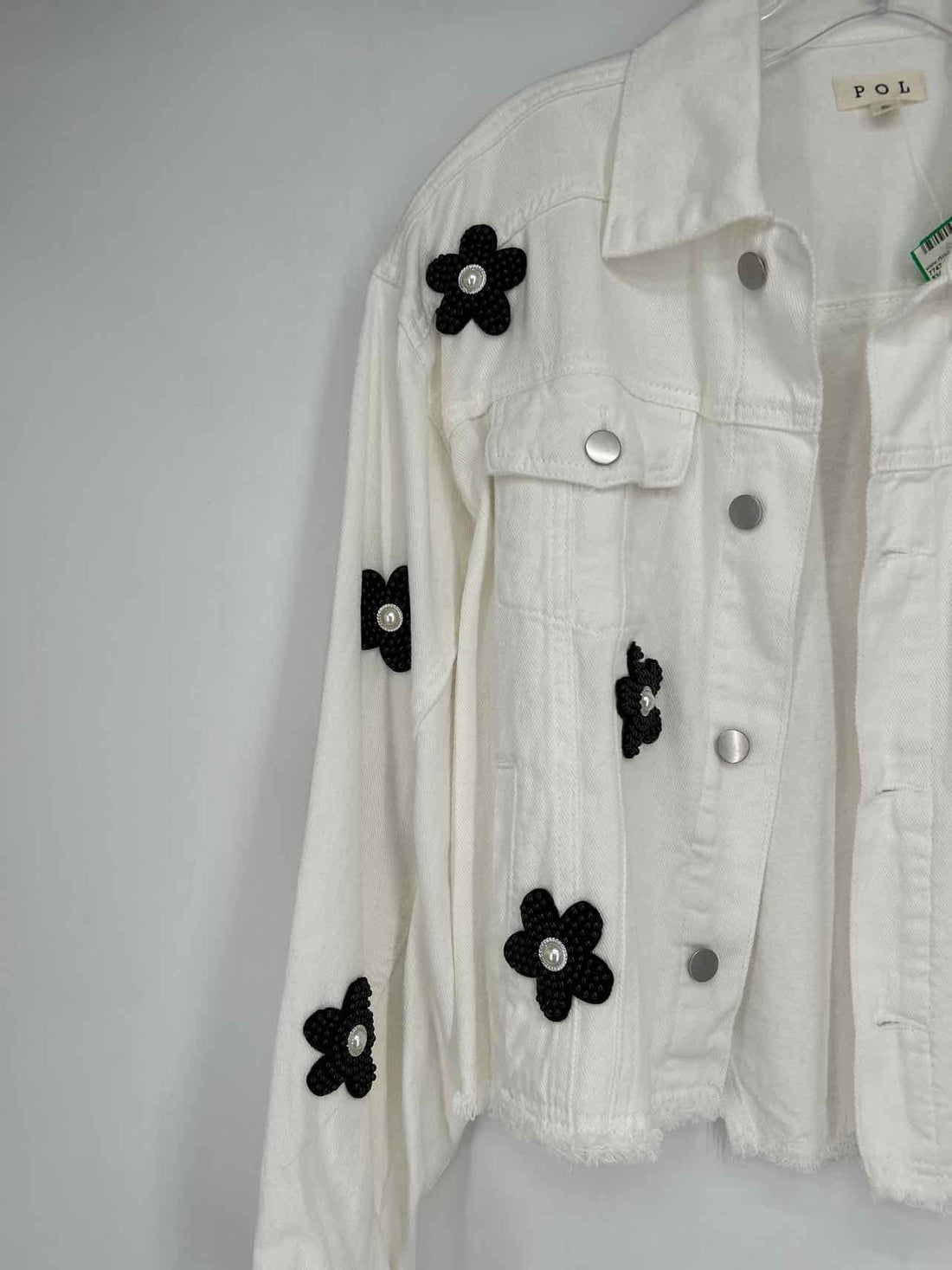 POL Size S White & Black Floral Jacket