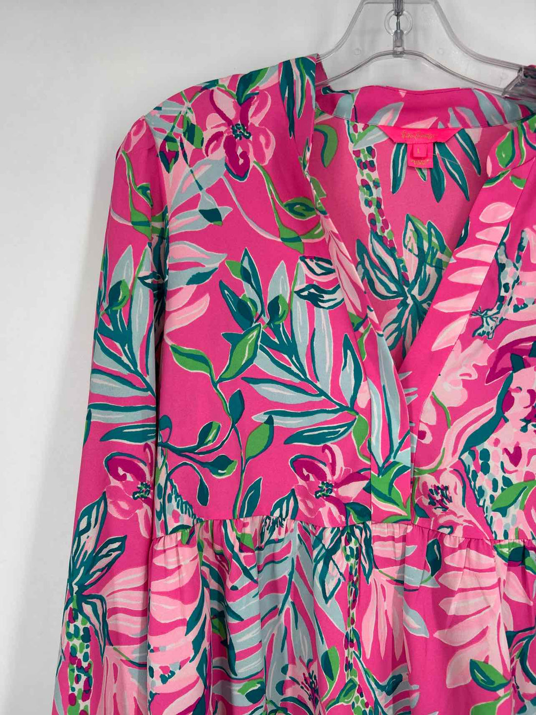 Lilly Pulitzer L Pink Print Long Sleeve Lilly Pulitzer Top