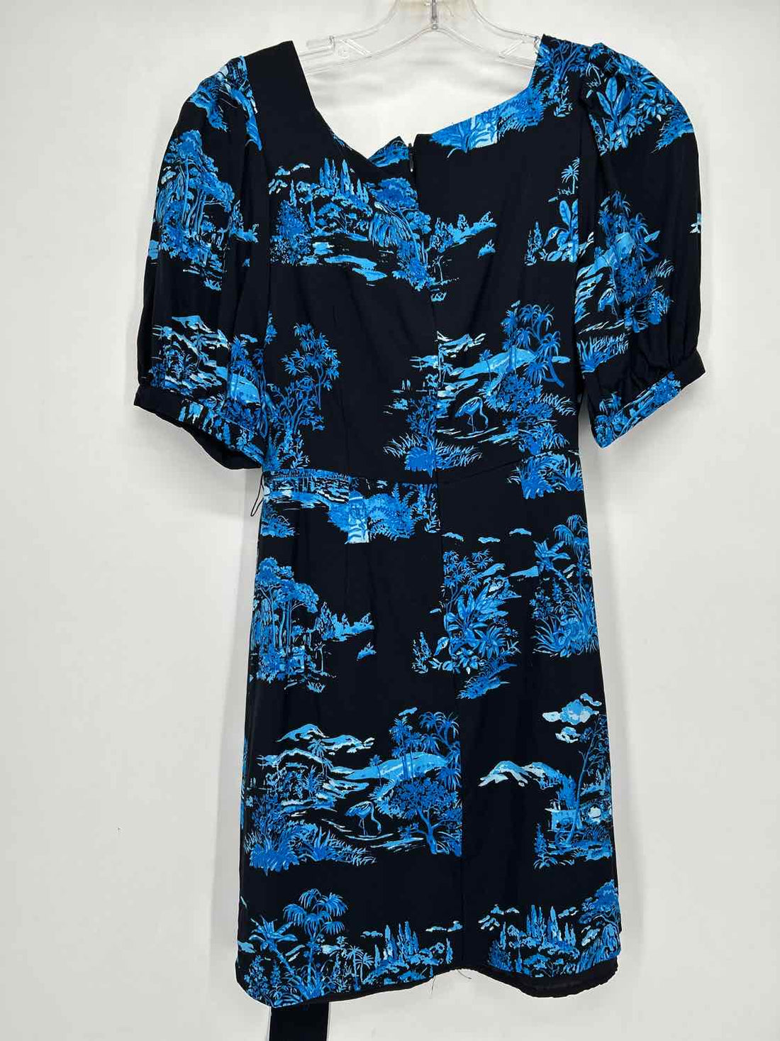 Ann Taylor Size 00P Black & Blue Print Dress