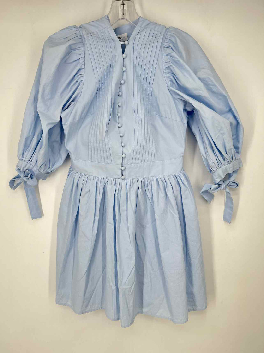 Showpo. Size 6 Light Blue Long Sleeve Dress
