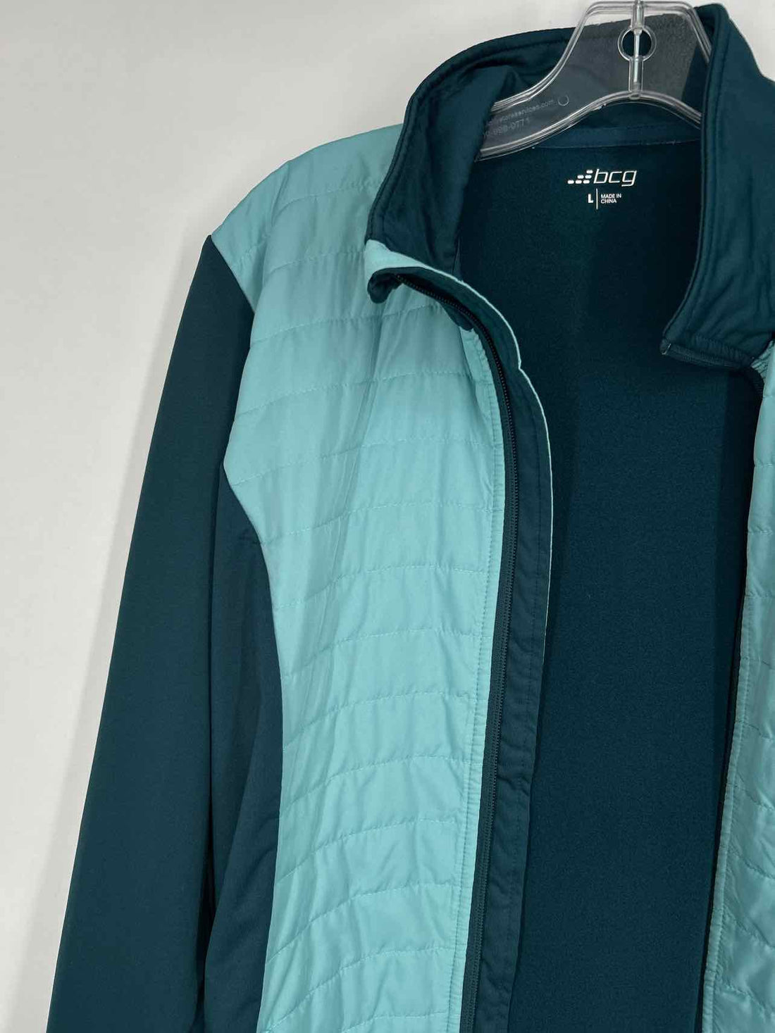 BCG Size L Dark Teal Active Jacket