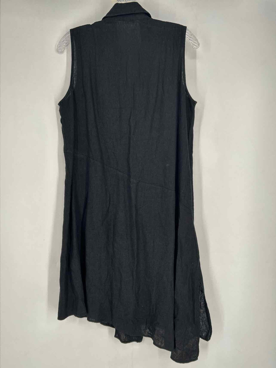 For Cynthia Size S Black Linen/Viscose Sleeveless Dress