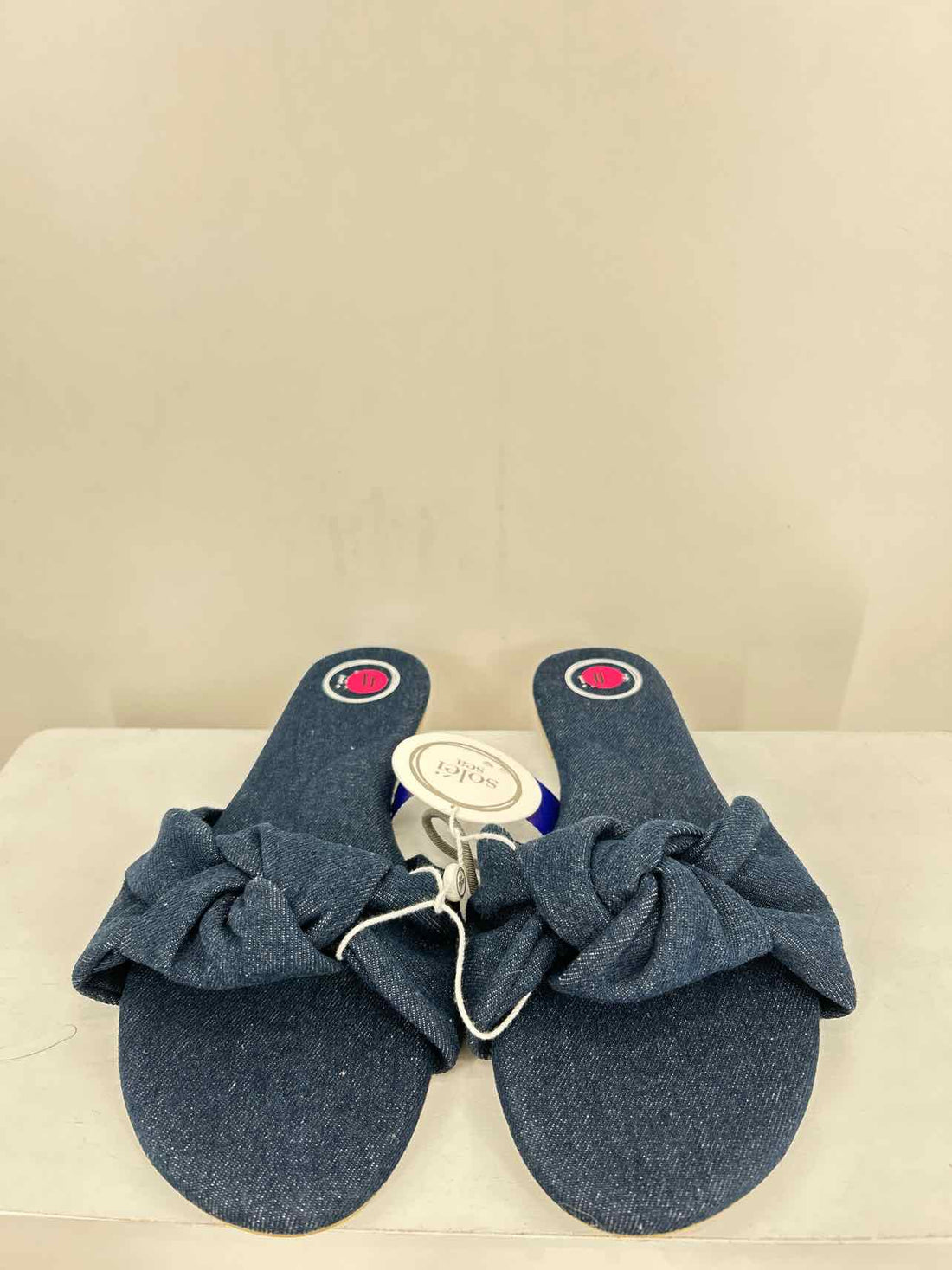 Solei Sea Women Size 11 Denim NWT Slides