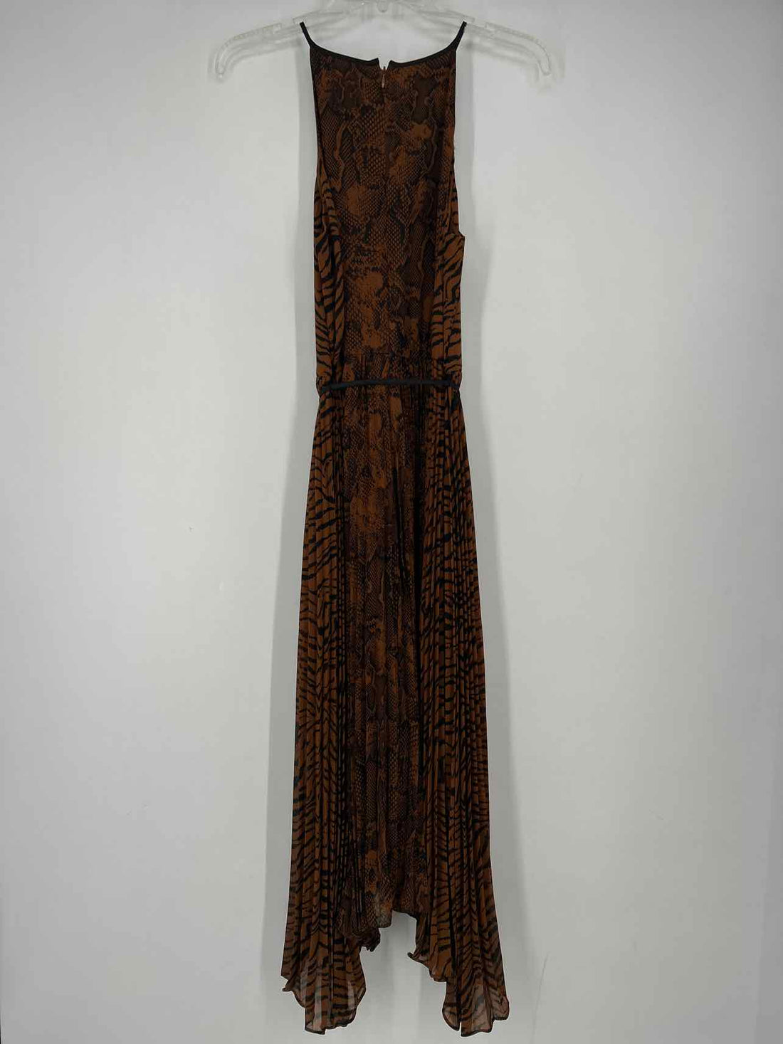White House Black Market Size 6 Brown & Black Sleeveless Dress