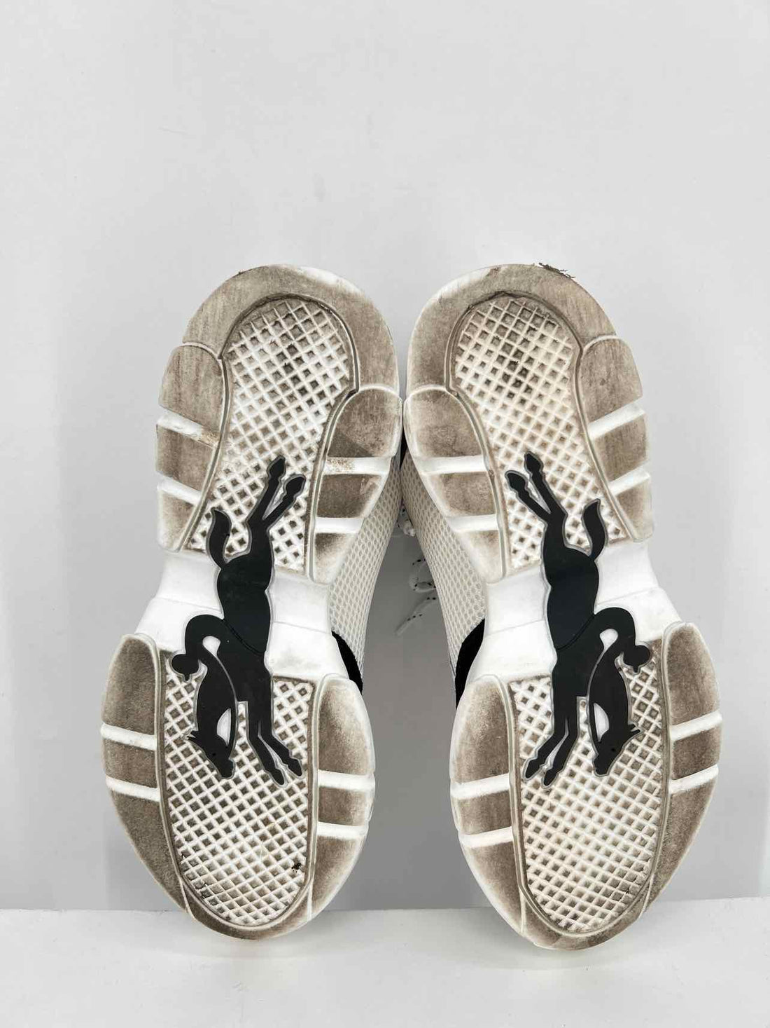 LongChamp Women Size 37 Black White & Orange Sneakers