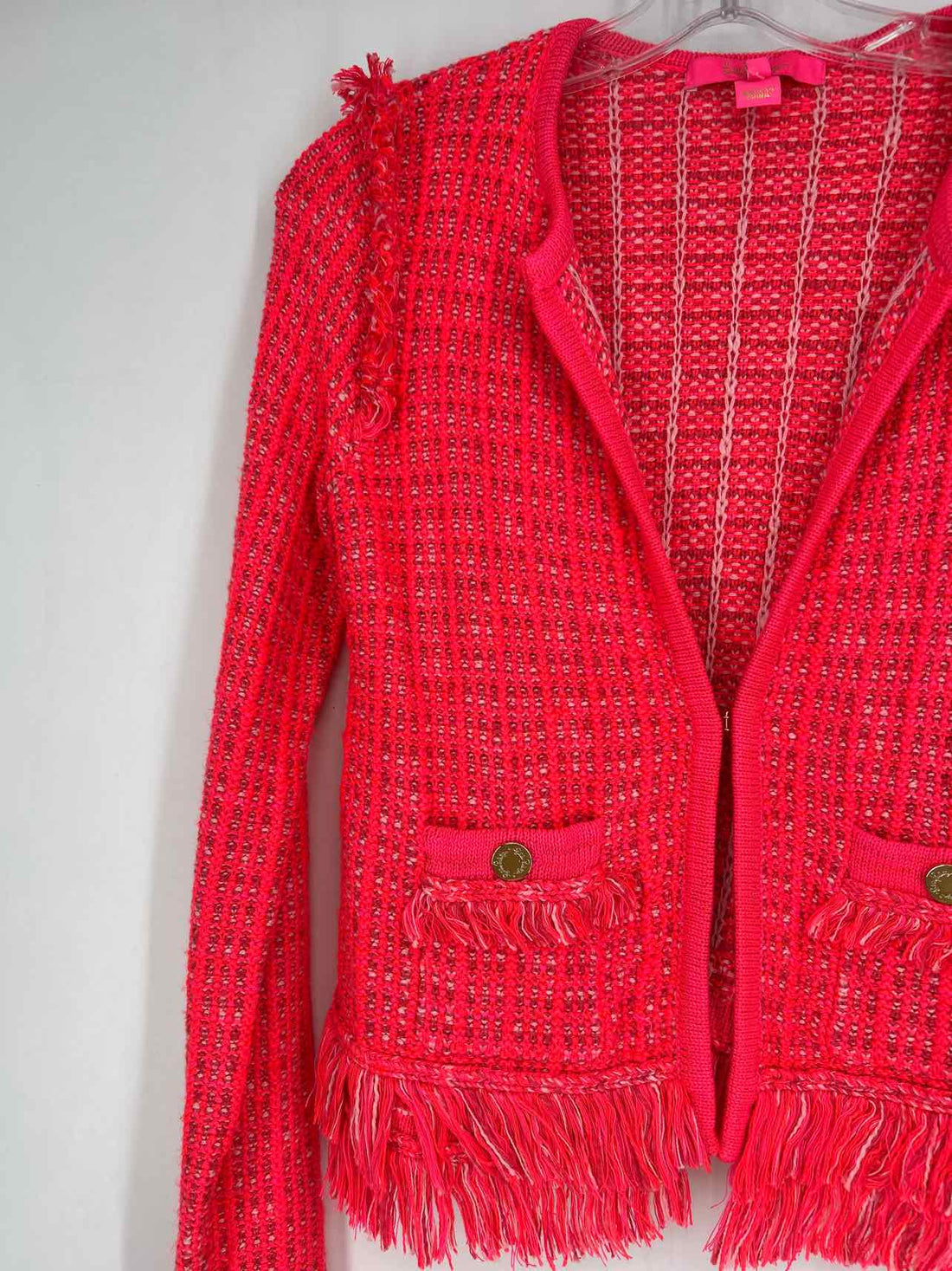 Lilly Pulitzer XXS Neon Pink Tweed Lilly Pulitzer Jacket