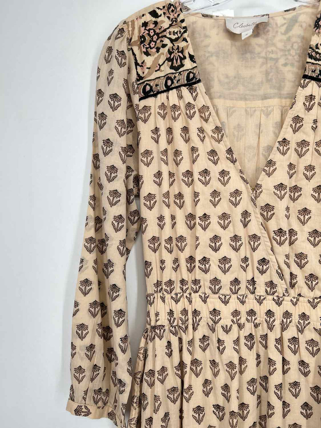 Cleobella S Beige & Tan Floral NWT Boutique Dress