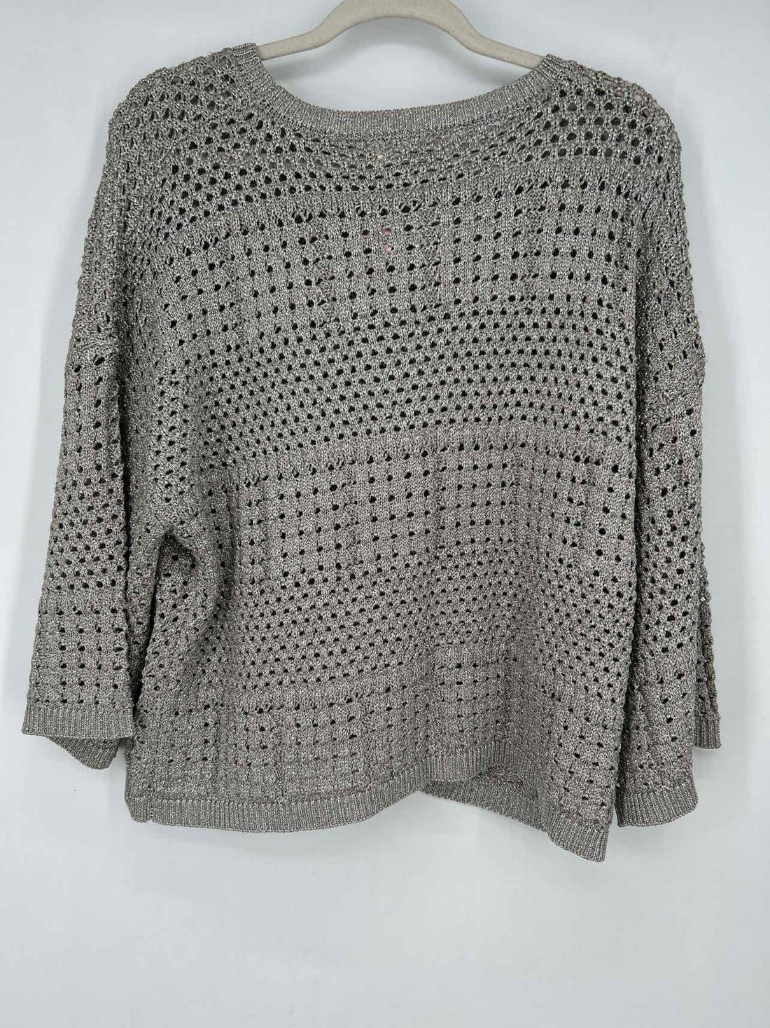By Together M Silver Open Knit New Boutique Sweater