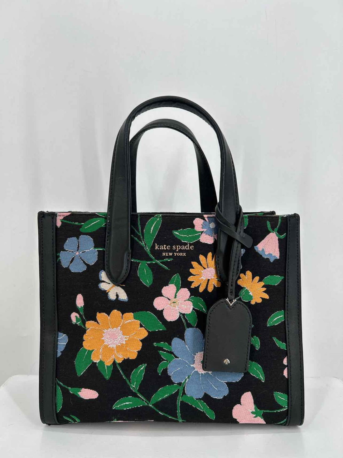 Kate Spade Black Floral Canvas Crossbody