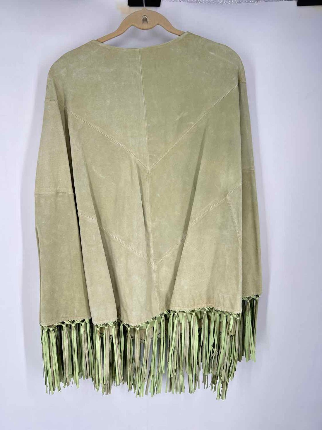 Terry Lewis Size OS Green Genuine Leather NWT Poncho