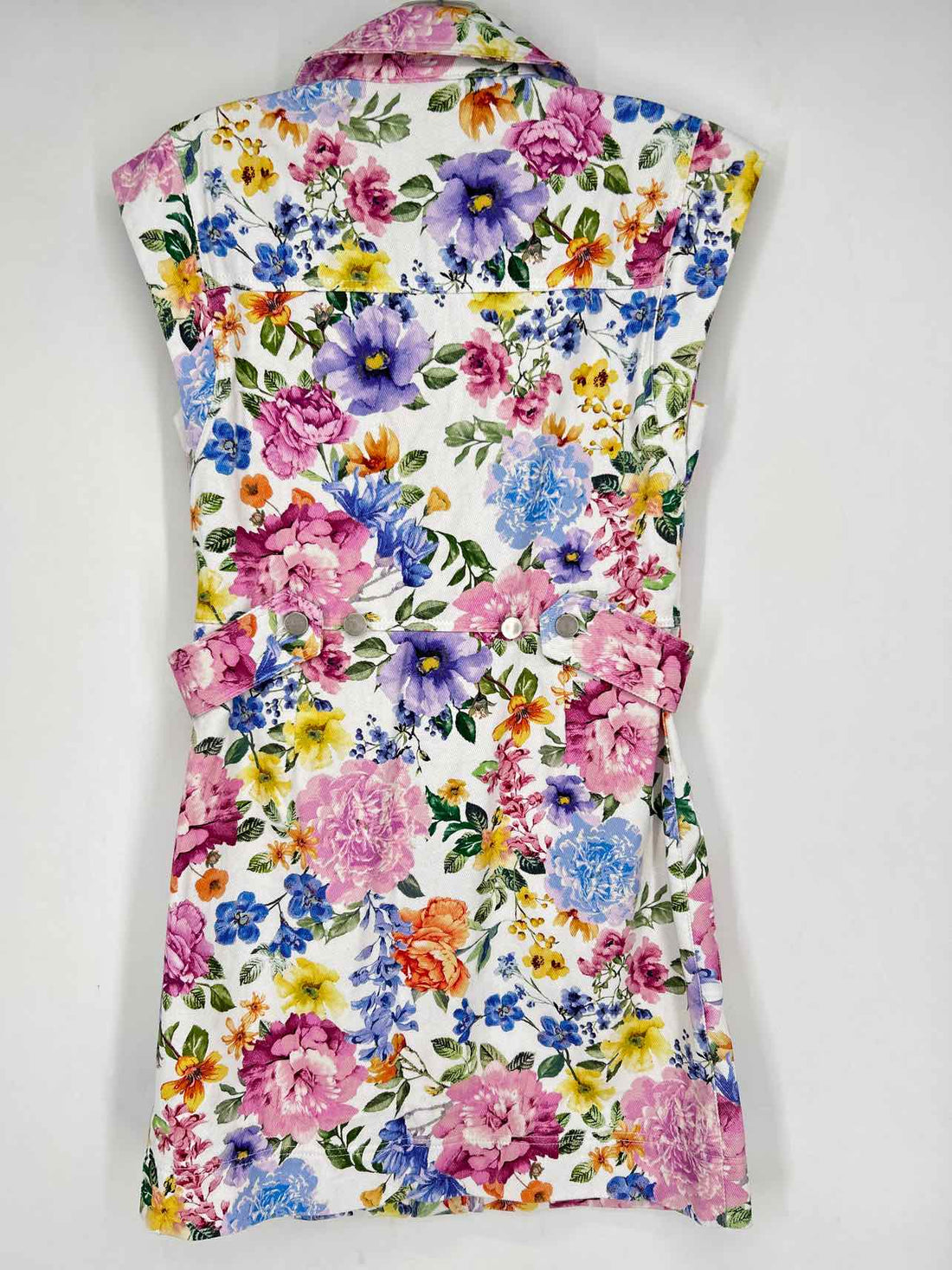 Olivaceous Size S White Floral Denim NWT Dress