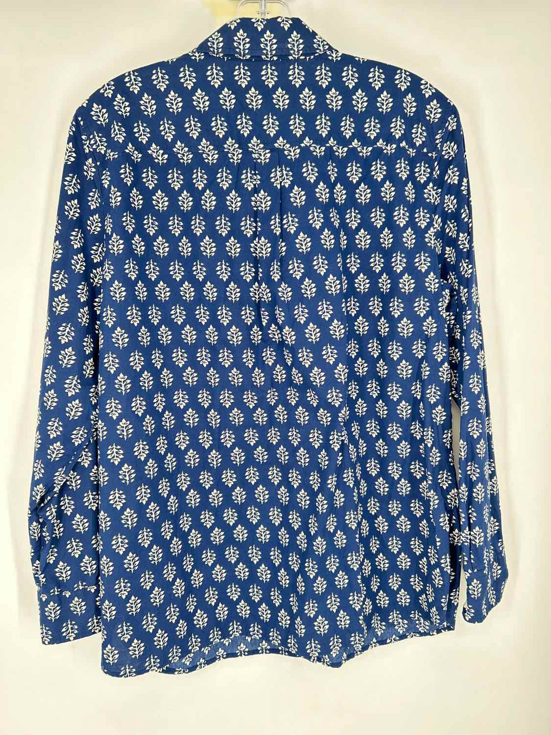 Talbots Size L Blue Print Long Sleeve
