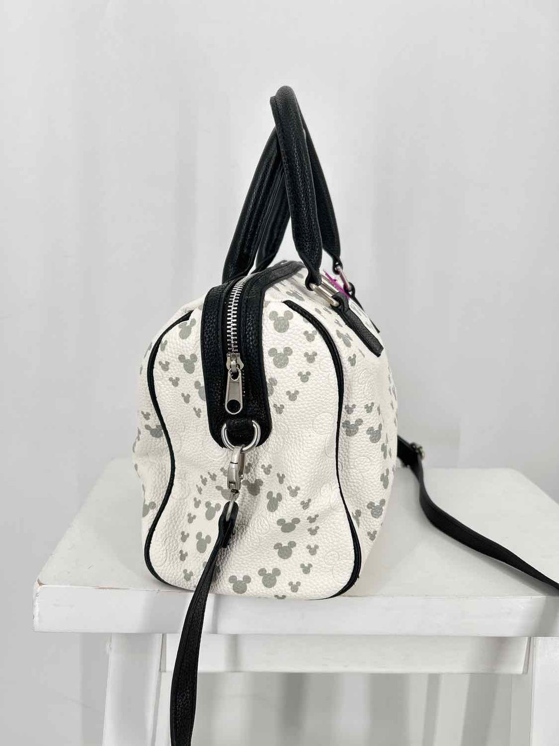 Disney White & Gray Palm Satchel