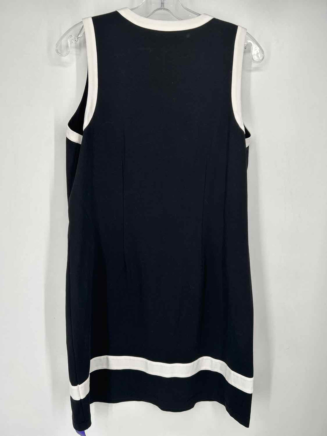 J Jill Fit Size M White & Black Sleeveless Dress