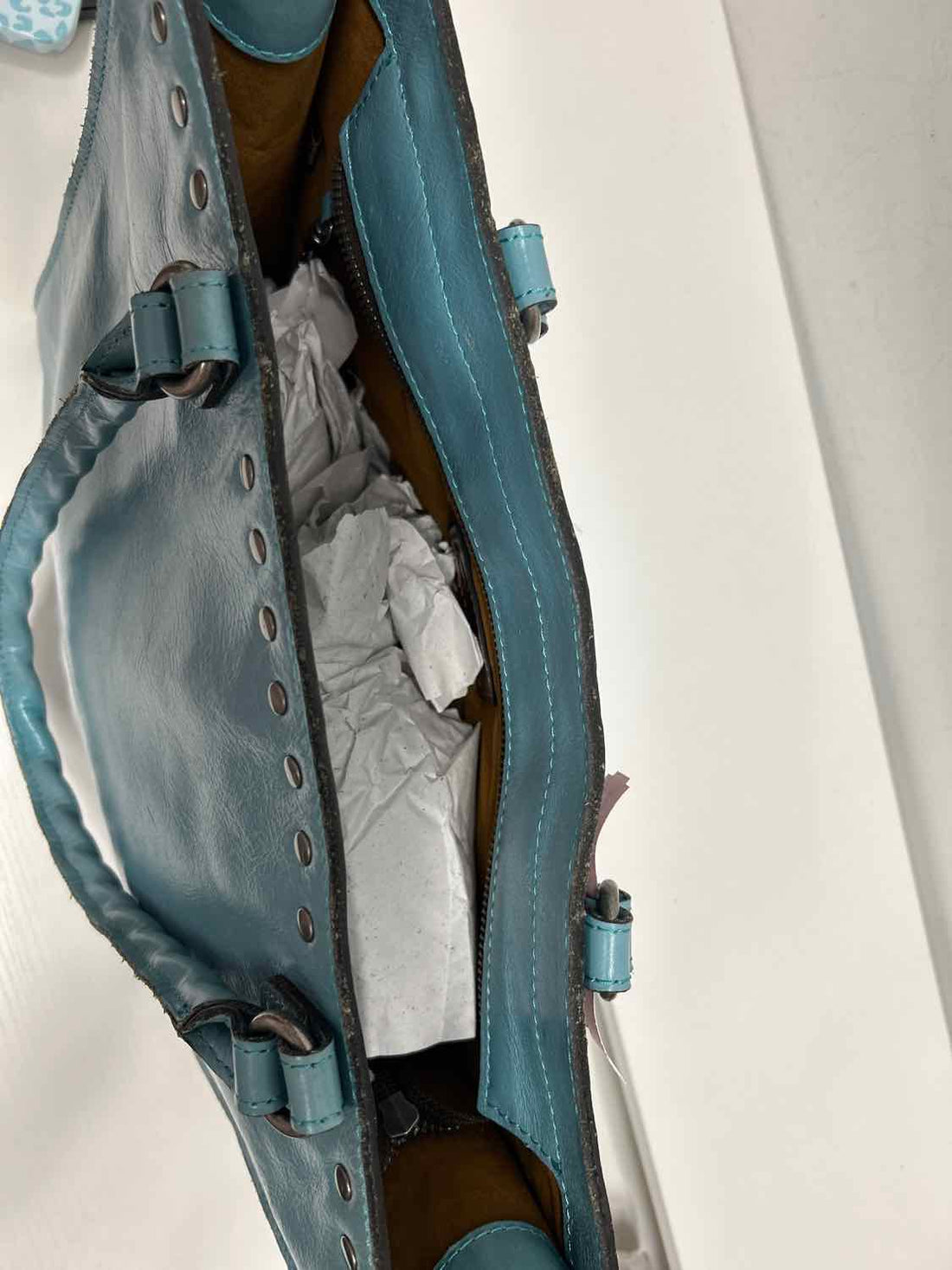 Patricia Nash Turqouise Leather Pre Owned Tote