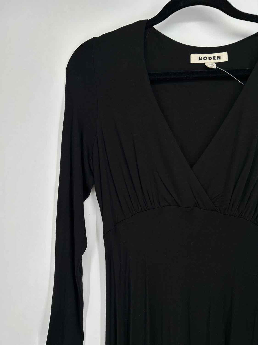 Boden Size 8P Black Long Sleeve Dress