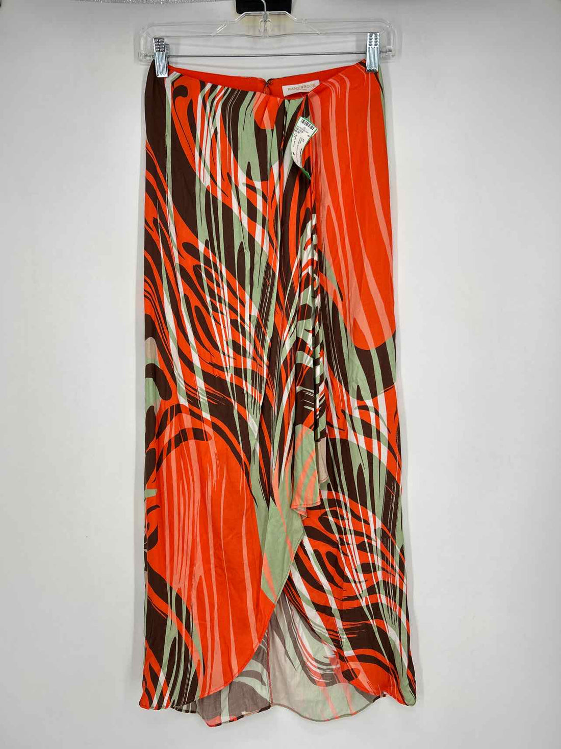 Ramy Brook Size 0 Orange Brown & Green Print Skirts