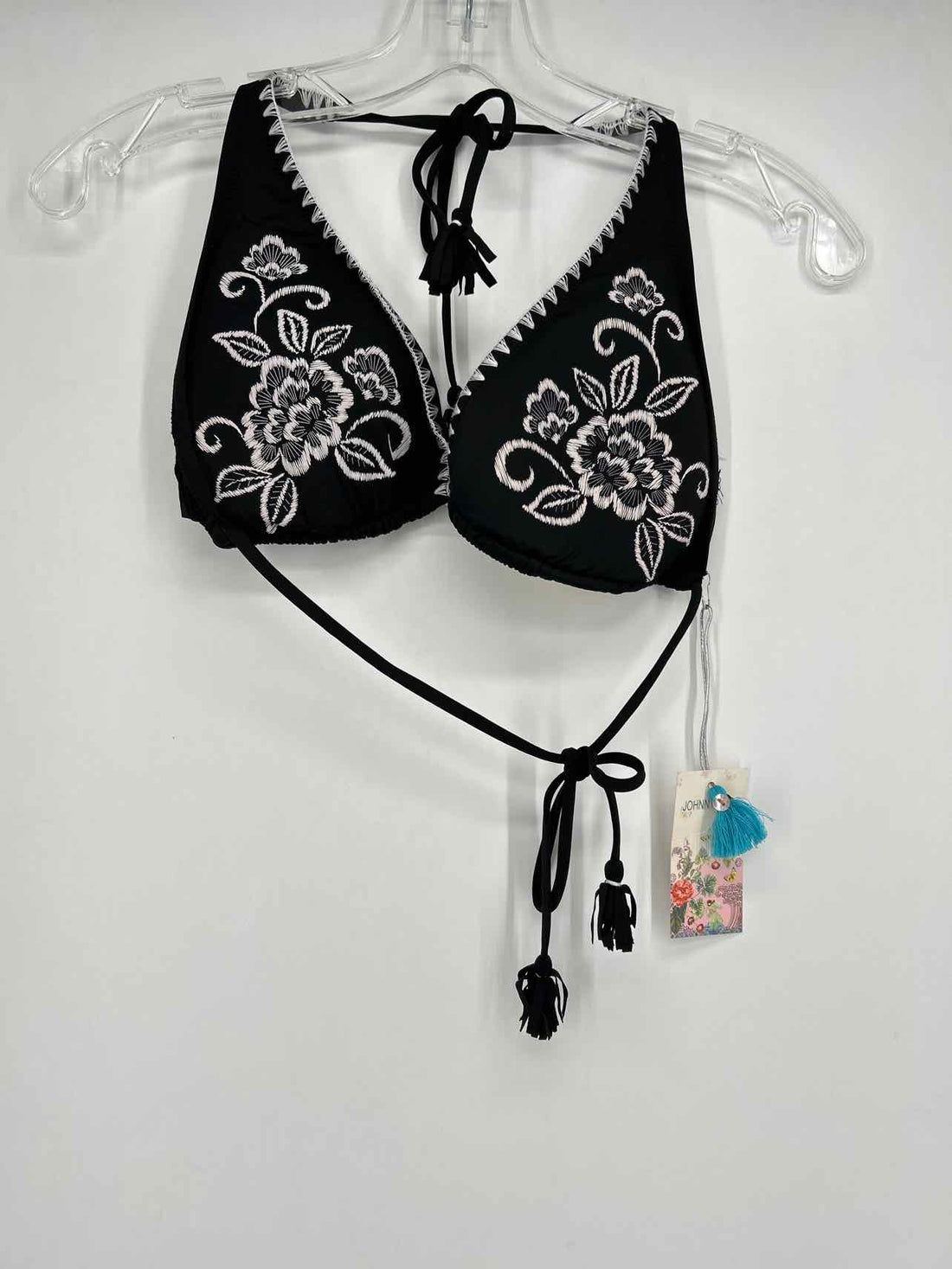 Johnny Was Size XL Black & White Floral NWT Swimsuit Top Only