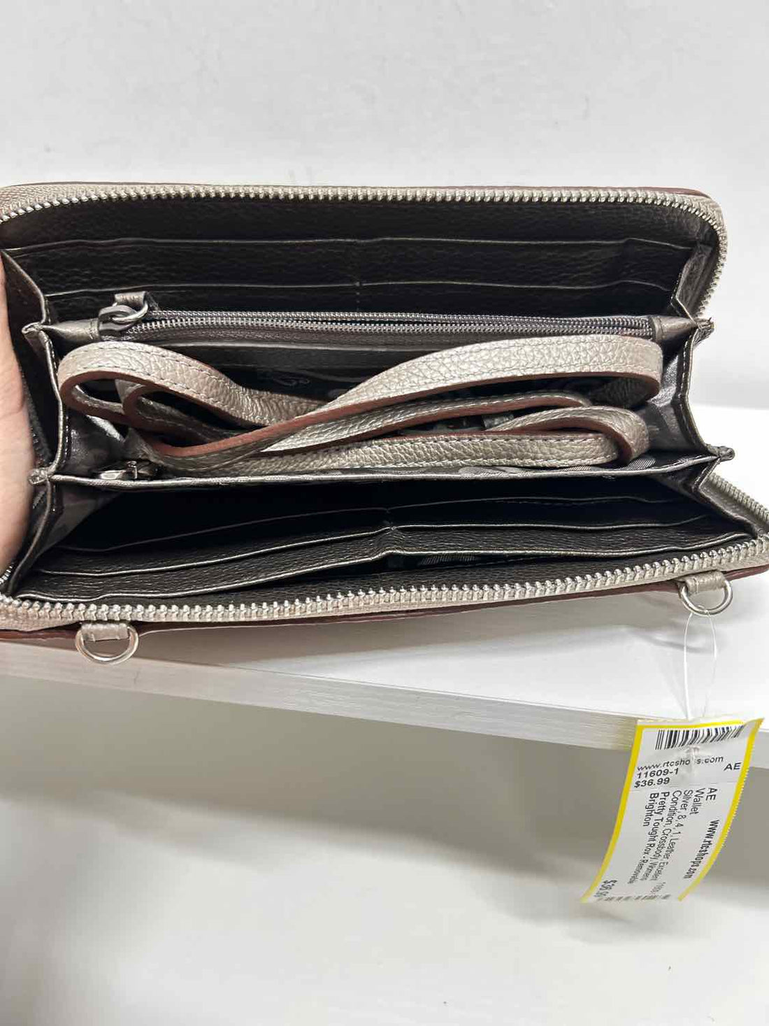 Brighton Silver Leather Excellent Condition Wallet