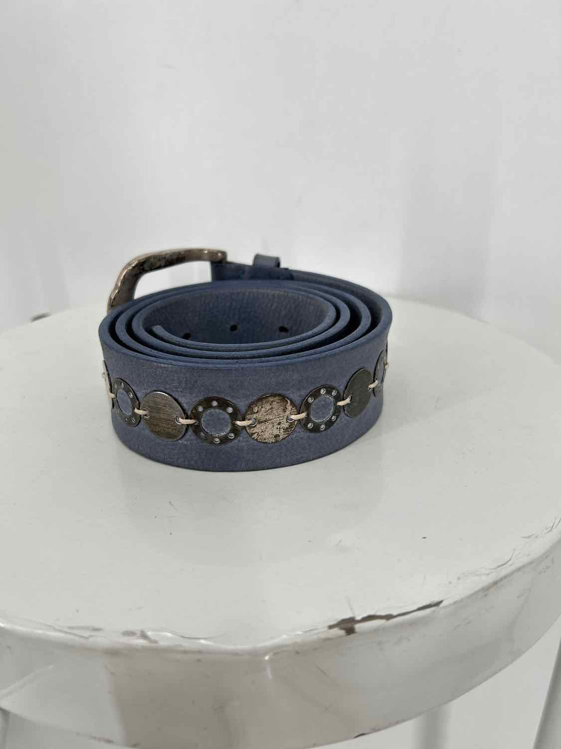 Orciani Size 37" Leather Dusty Blue Belts