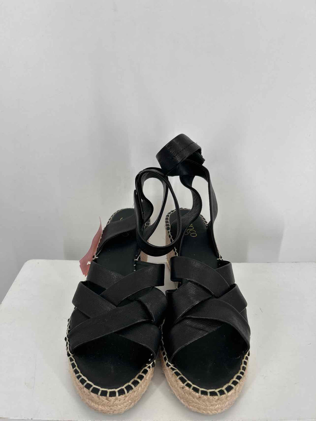 Franco Sarto Women Size 9.5 Black Espadrilles Wedges